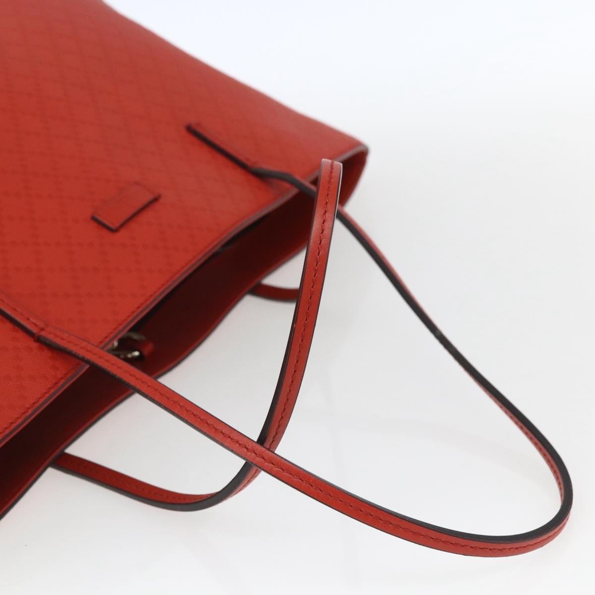 Gucci Bright Tote Diamante Leather Red Leather Tote Bag Bag (Pre-Owned)