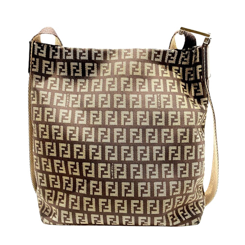 Fendi Brown Canvas Shopper Bag (Pre-Owned)