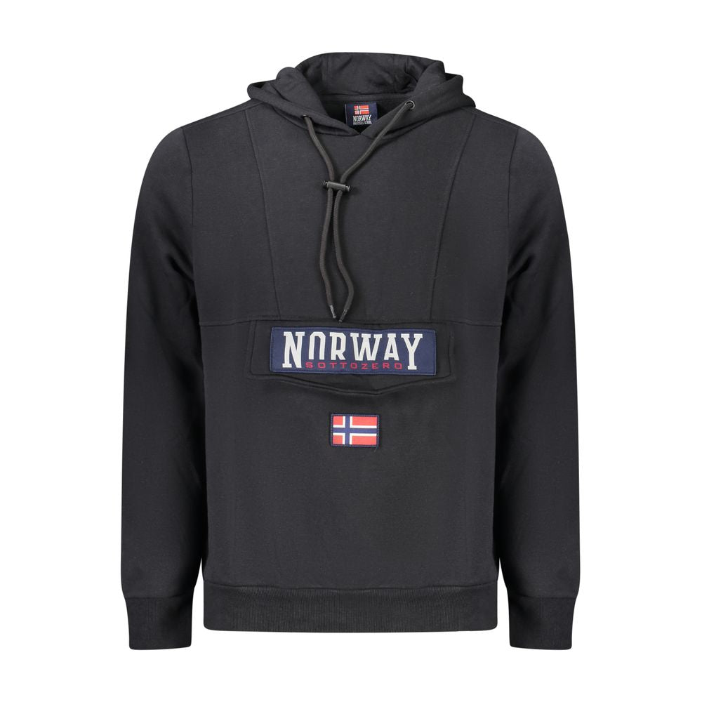 Norway 1963 Black Cotton Men's Hooded Men's Sweatshirt