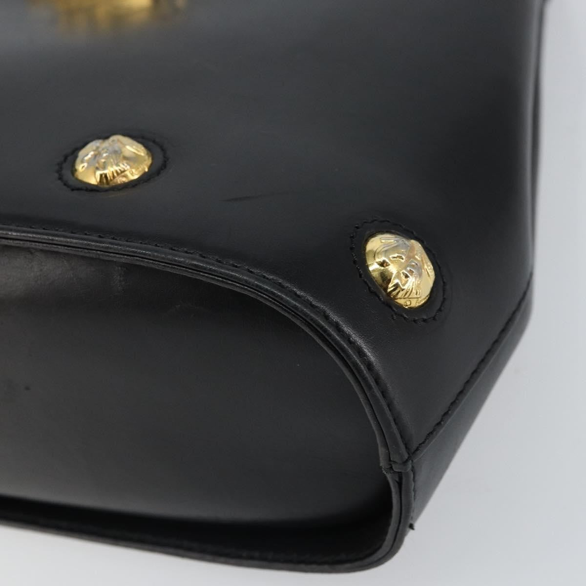 Salvatore Ferragamo Vintage Leather Black Leather Handbag (Pre-Owned)
