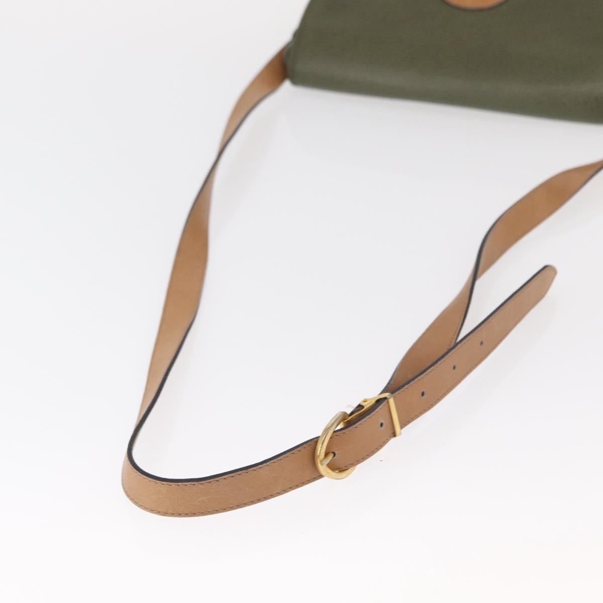 Christian Dior Vintage Leather Green Leather Shoulder Bag Bag (Pre-Owned)