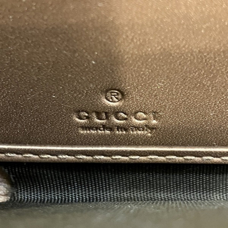Gucci Guccissima Brown Patent Leather Wallet  (Pre-Owned)
