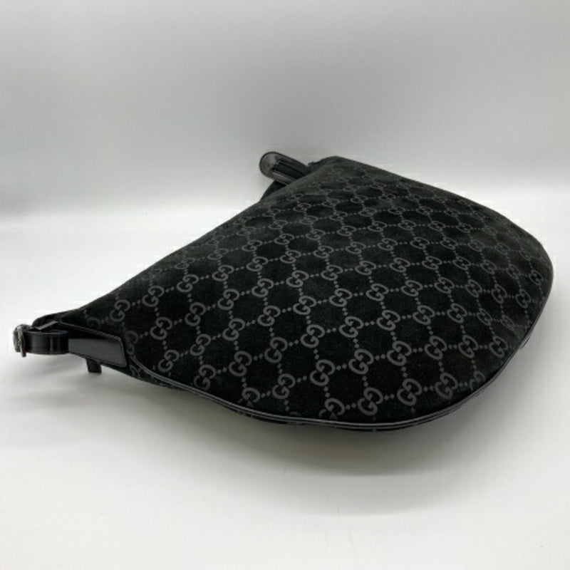 Gucci -- Black Suede Shoulder Bag (Pre-Owned)