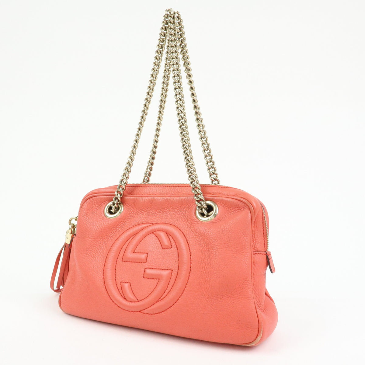 Gucci Soho Chain Zip Leather Pink Leather Shoulder Bag Bag (Pre-Owned)
