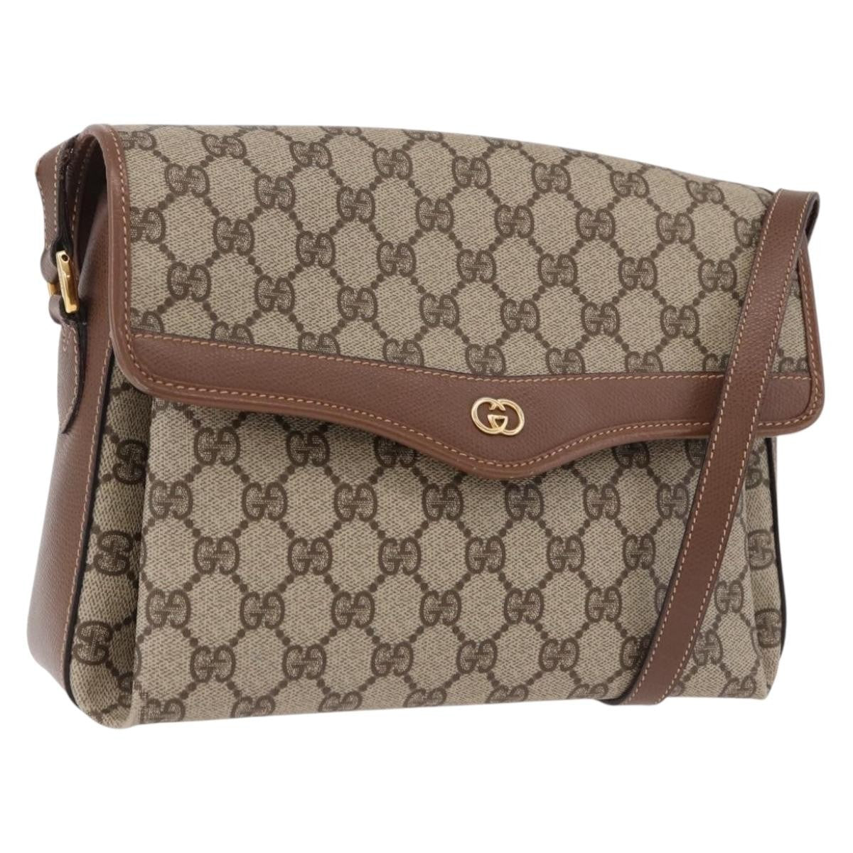 Gucci Shoulder Canvas Beige Canvas Shoulder Bag Bag (Pre-Owned)