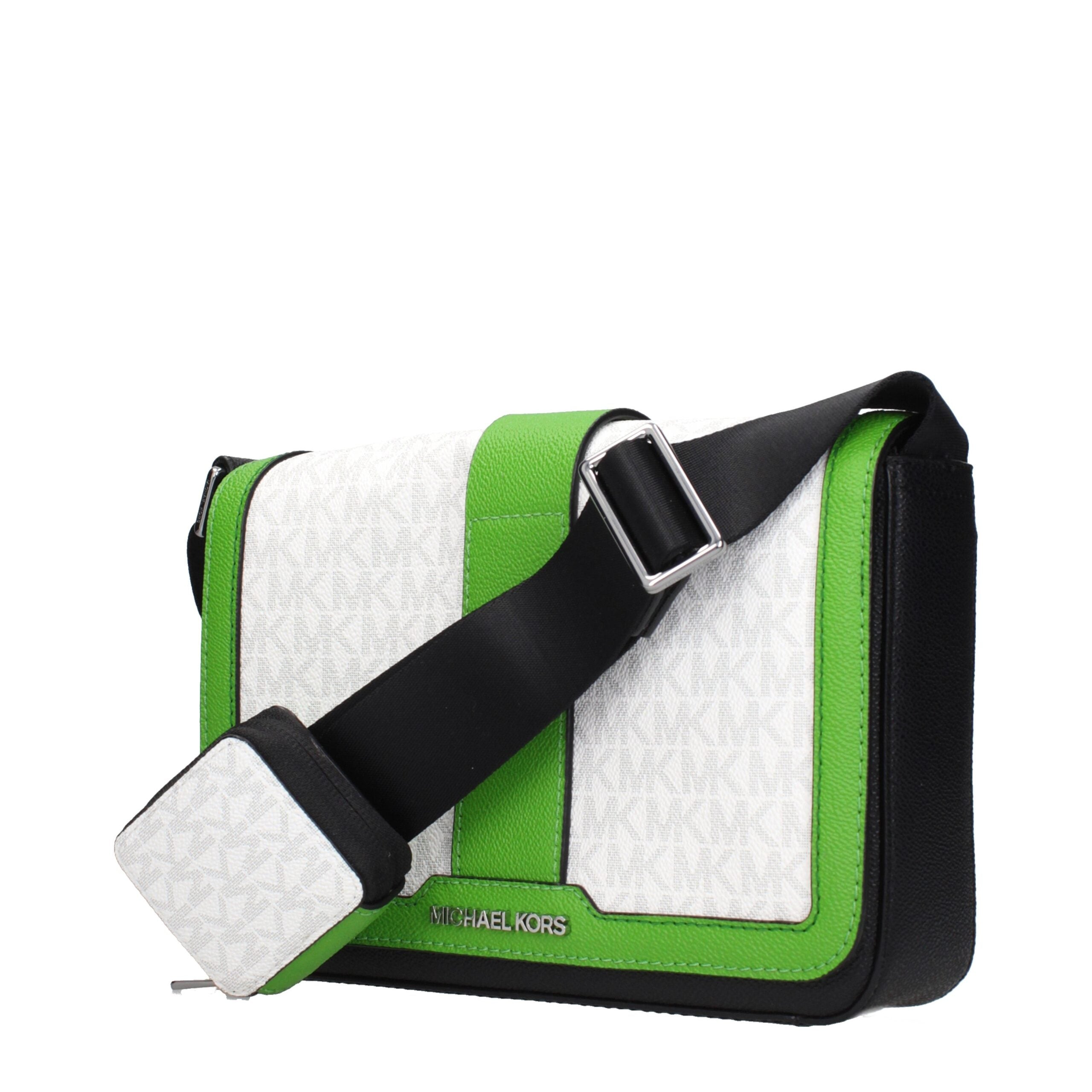 Michael Kors White Fabric Crossbody Men's Bag