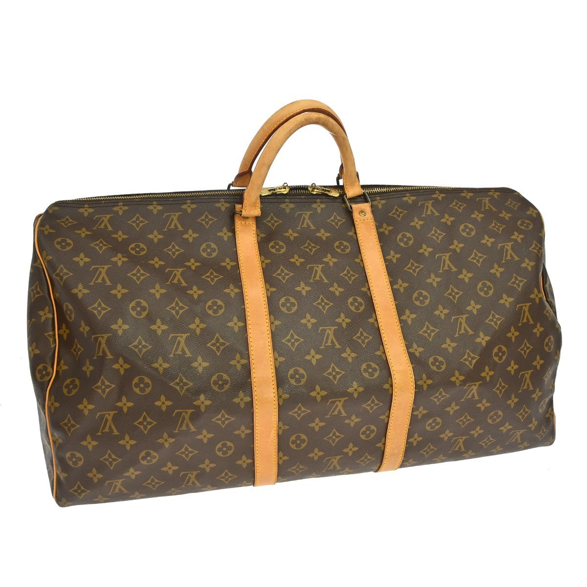 Louis Vuitton Keepall Monogram Brown Canvas Travel Bag Bag (Pre-Owned)