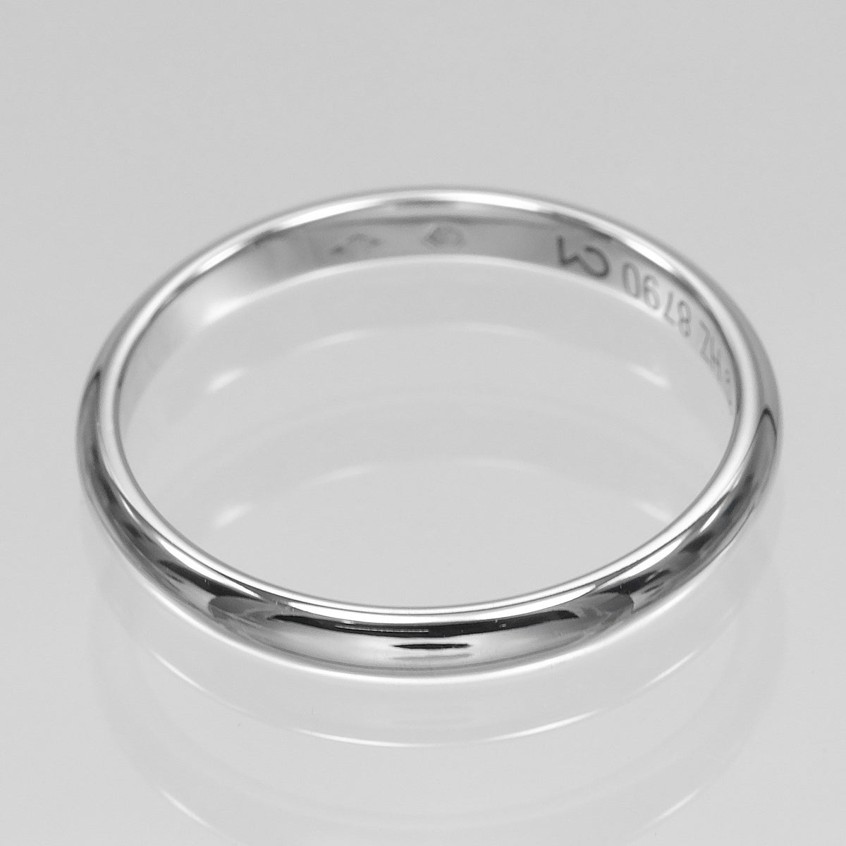Cartier 1895 Wedding Band Platinum Silver Platinum Ring Jewelry (Pre-Owned)