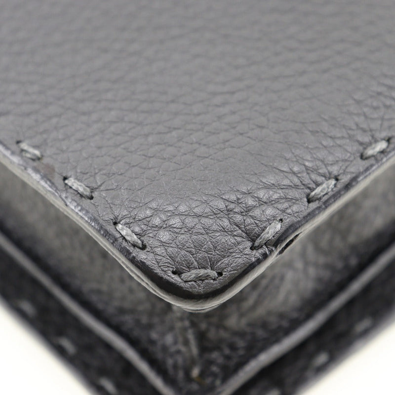 Fendi Selleria Black Leather Clutch Bag (Pre-Owned)