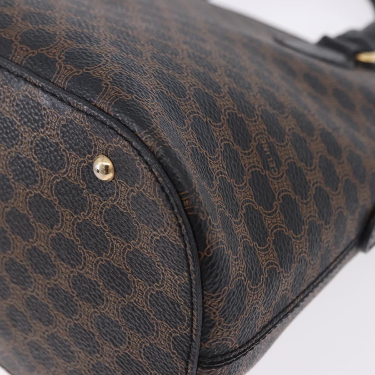 Celine Macadam Toile Triomphe Black Canvas Handbag (Pre-Owned)