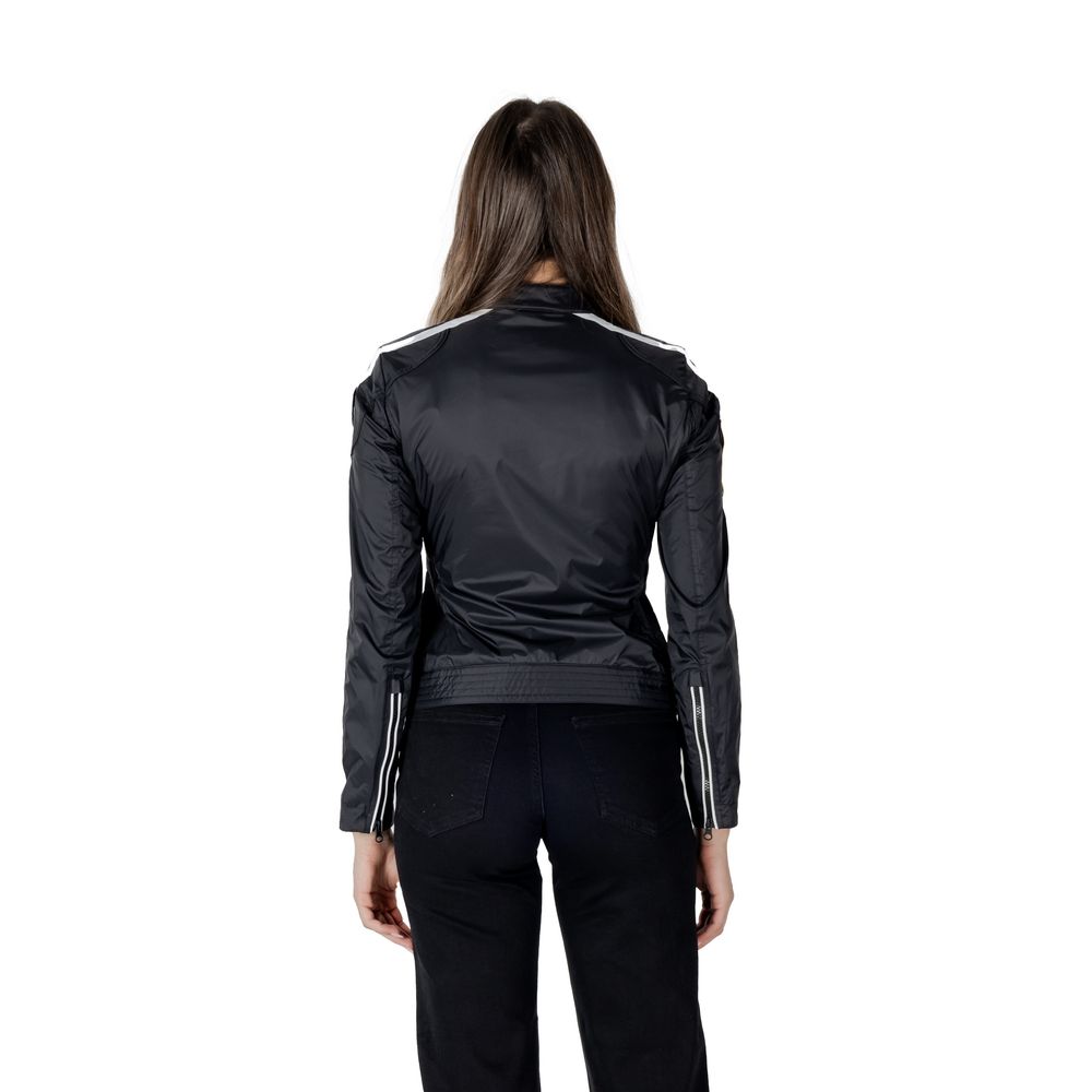 Blauer Black Polyamide Biker Women's Jacket