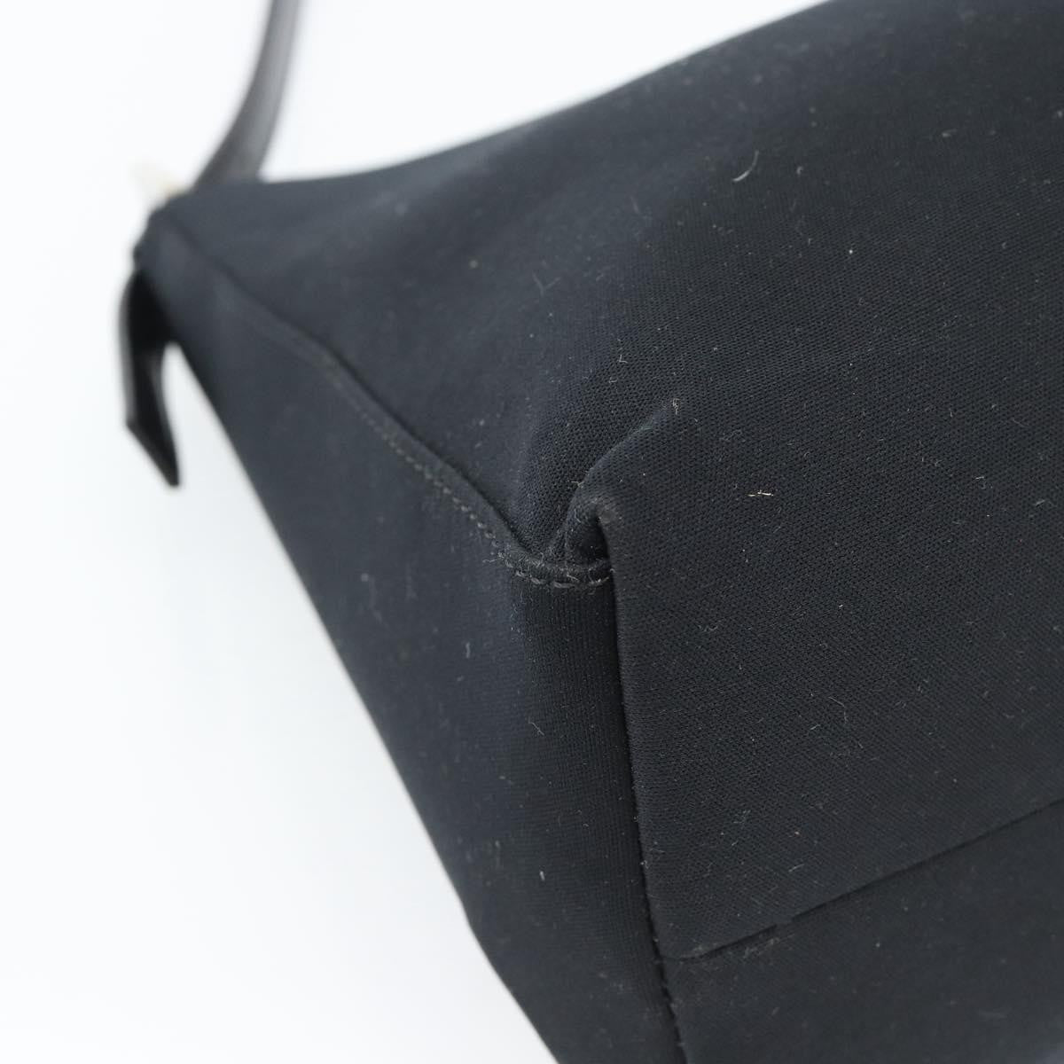 Fendi Mamma Baguette Canvas Black Cotton Shoulder Bag Bag (Pre-Owned)