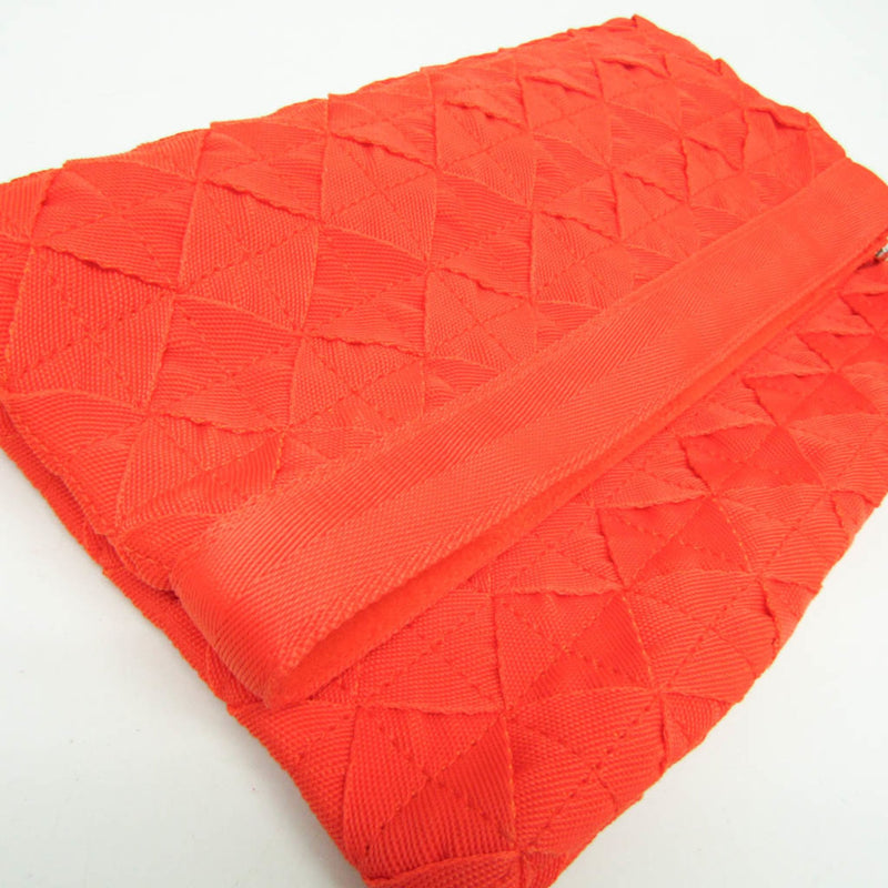 Bottega Veneta Orange Leather Clutch Bag (Pre-Owned)