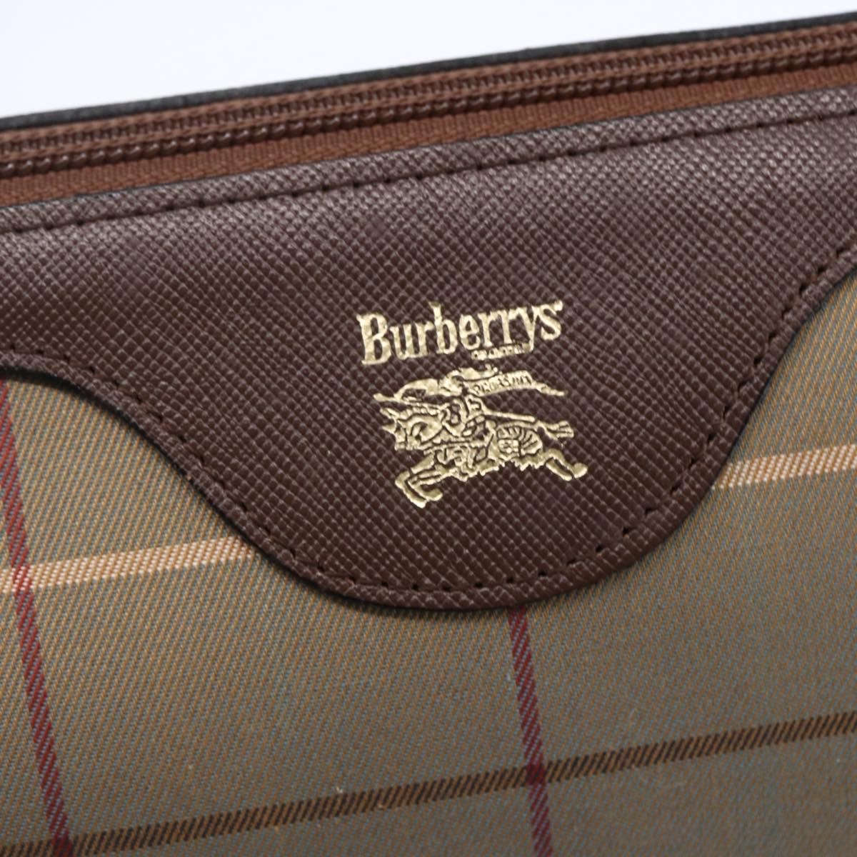 Burberry Nova Check Pochette Canvas Beige Canvas Clutche & Pouche Bag (Pre-Owned)