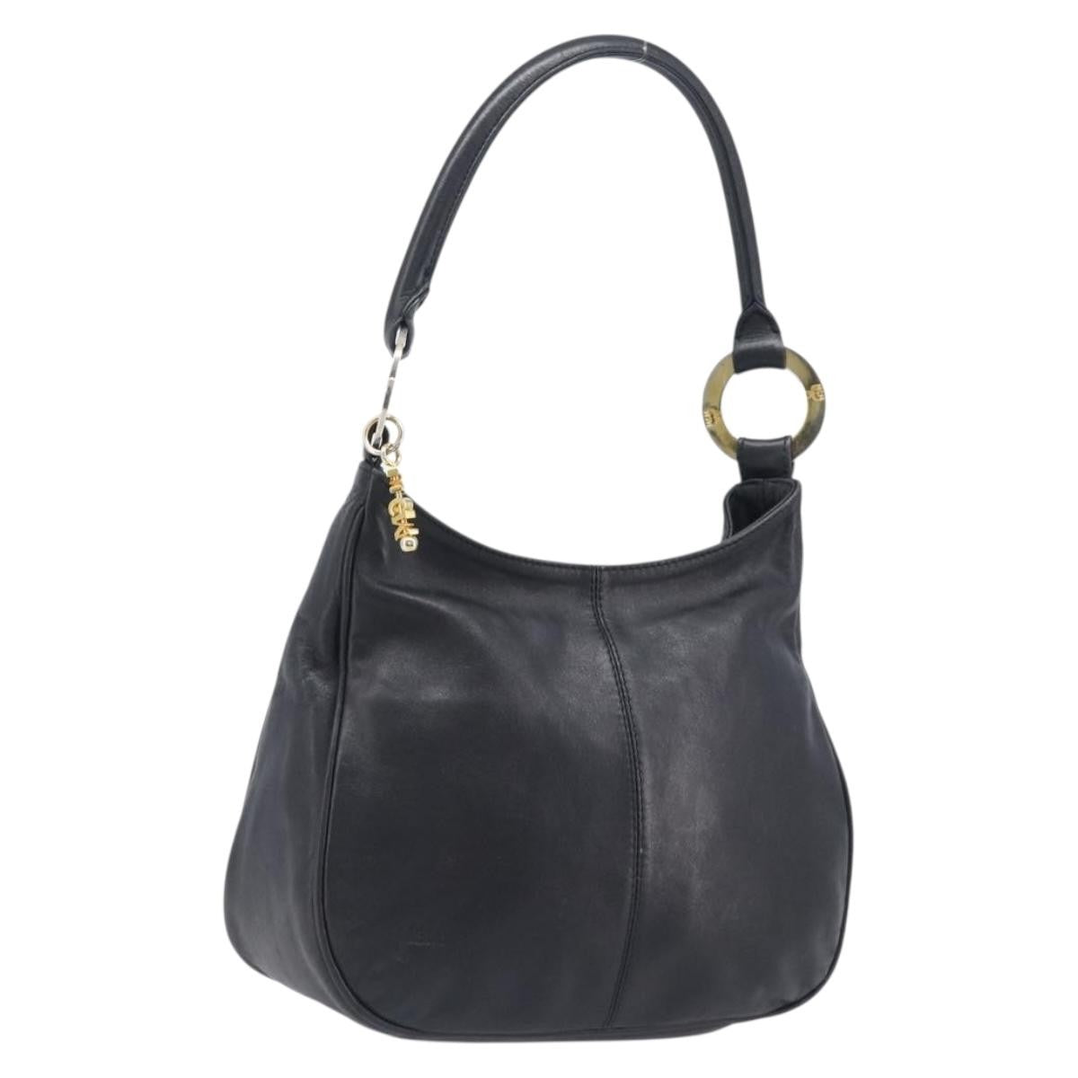 MCM Vintage Leather Black Leather Handbag (Pre-Owned)