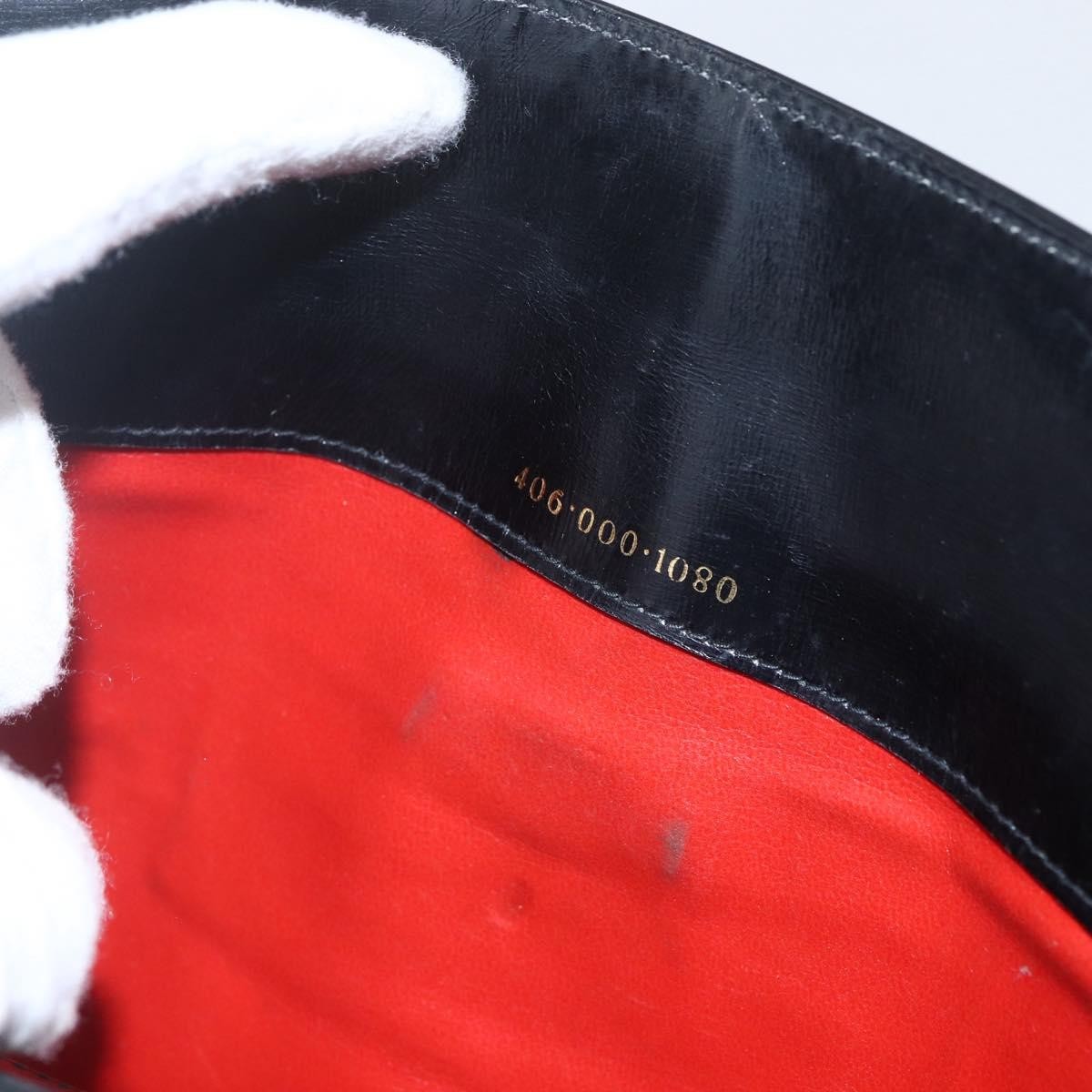 Gucci Vintage Leather Black Leather Handbag (Pre-Owned)