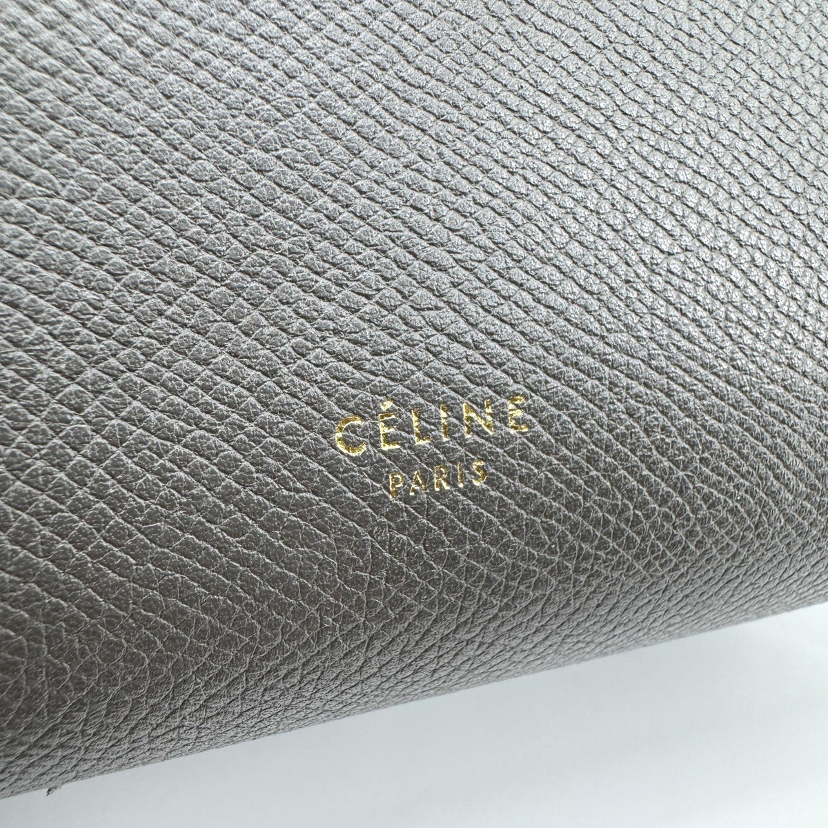 Celine Belt Calfskin Gray Leather Handbag (Pre-Owned)