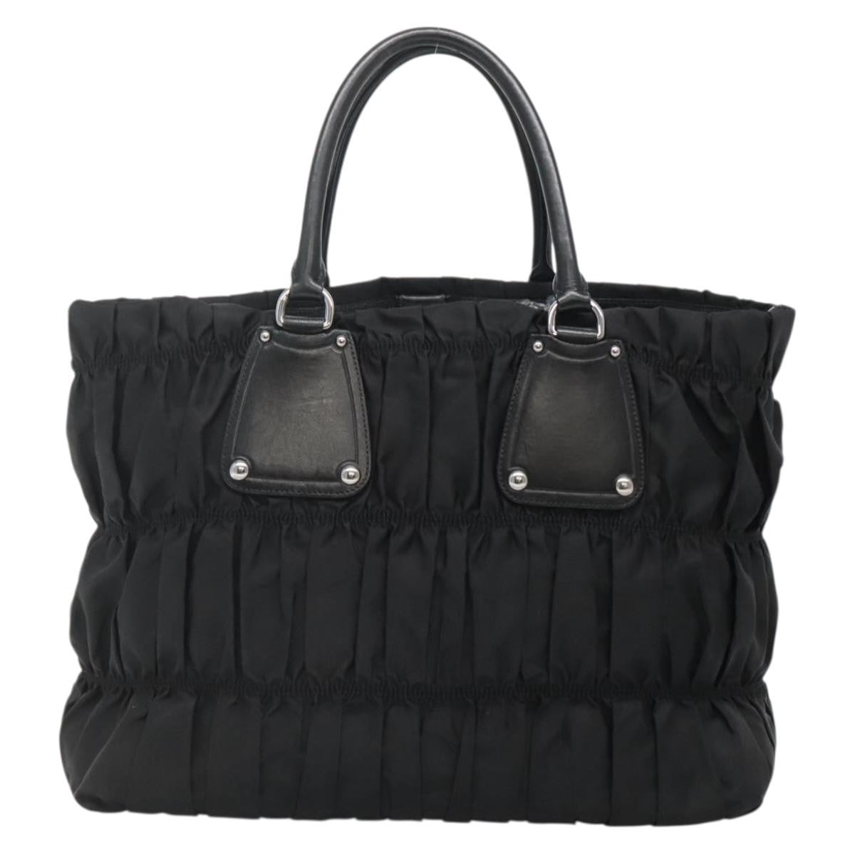 Prada Gaufre Tote Tessuto Black Nylon Bag (Pre-Owned)