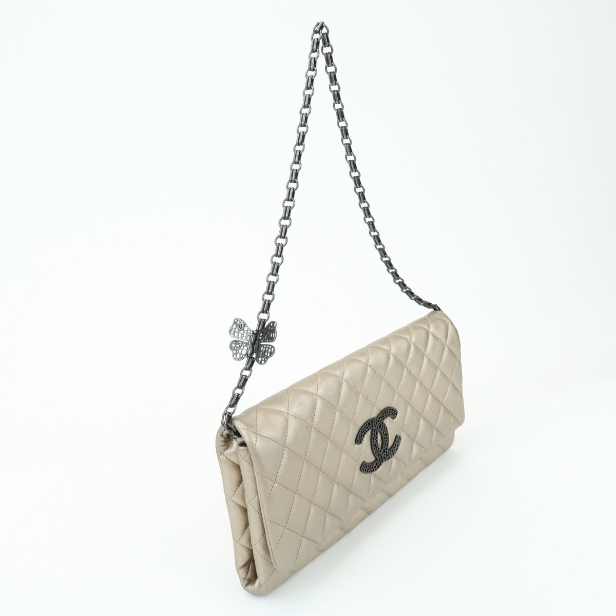 Chanel Butterfly Chain Clutch Quilted Lambskin Other Leather Clutche & Pouche Bag (Pre-Owned)