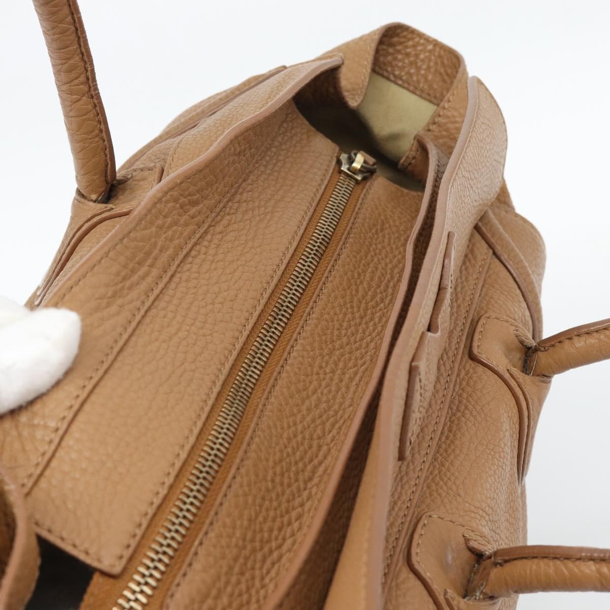 Celine Luggage Grainy Leather Brown Leather Tote Bag Bag (Pre-Owned)