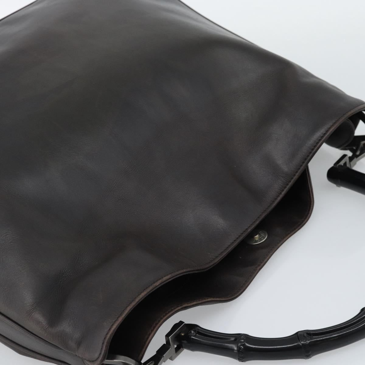 Gucci Vintage Bamboo Hobo Leather Brown Leather Shoulder Bag Bag (Pre-Owned)