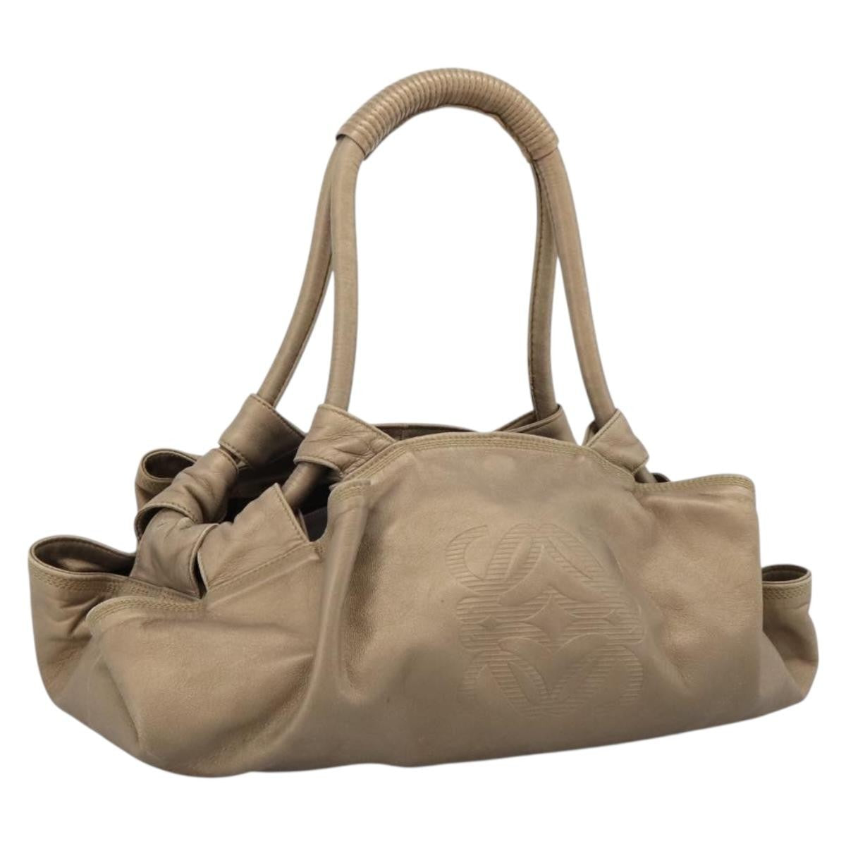 Loewe Aire Leather Gold Leather Shoulder Bag Bag (Pre-Owned)