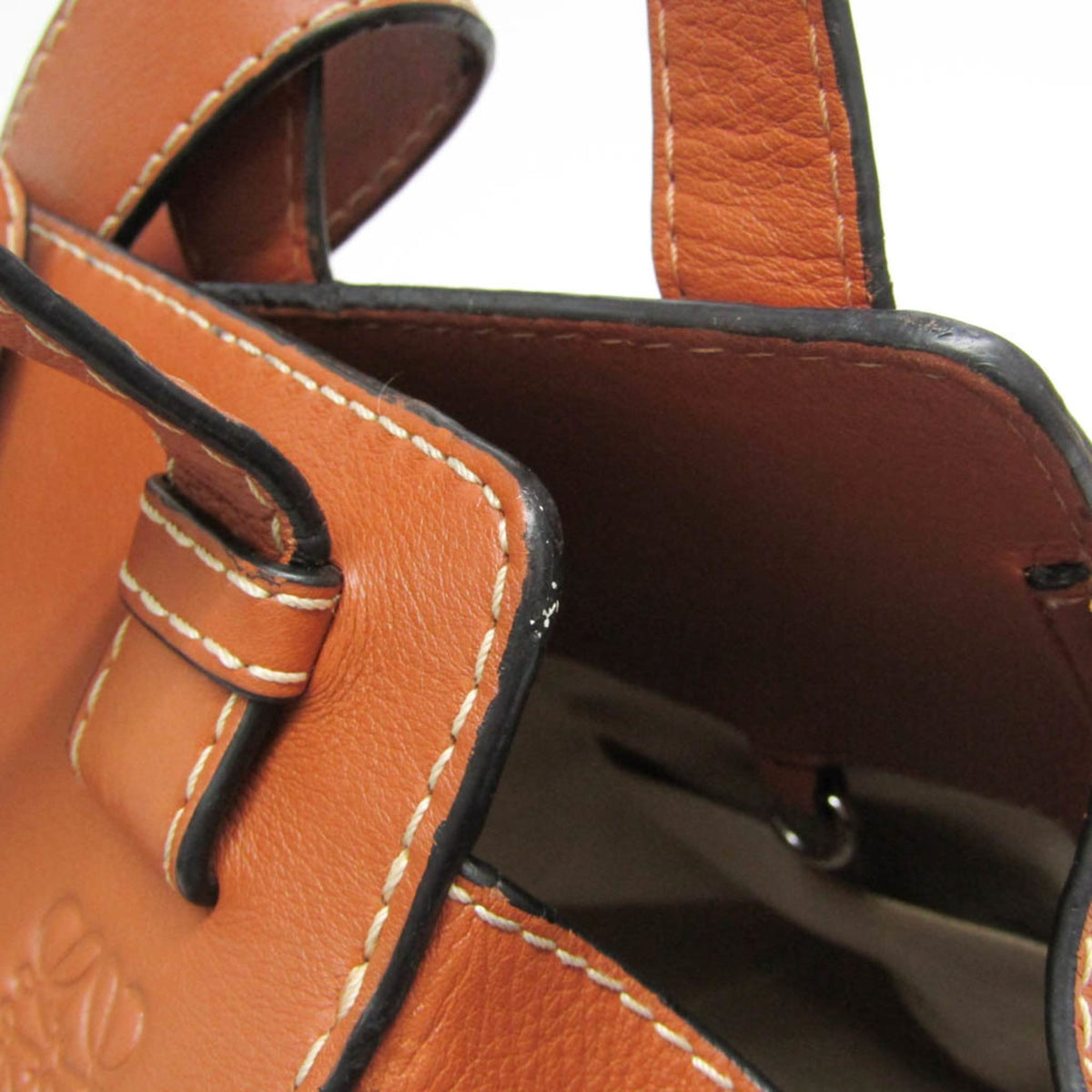 Loewe Hammock Leather And Canvas Brown Leather Handbag (Pre-Owned)