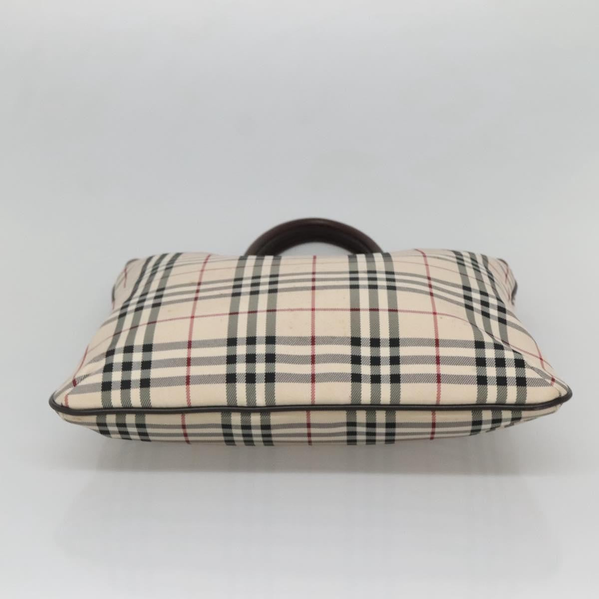 Burberry Nova Check Tote Nylon Beige Nylon Bag (Pre-Owned)