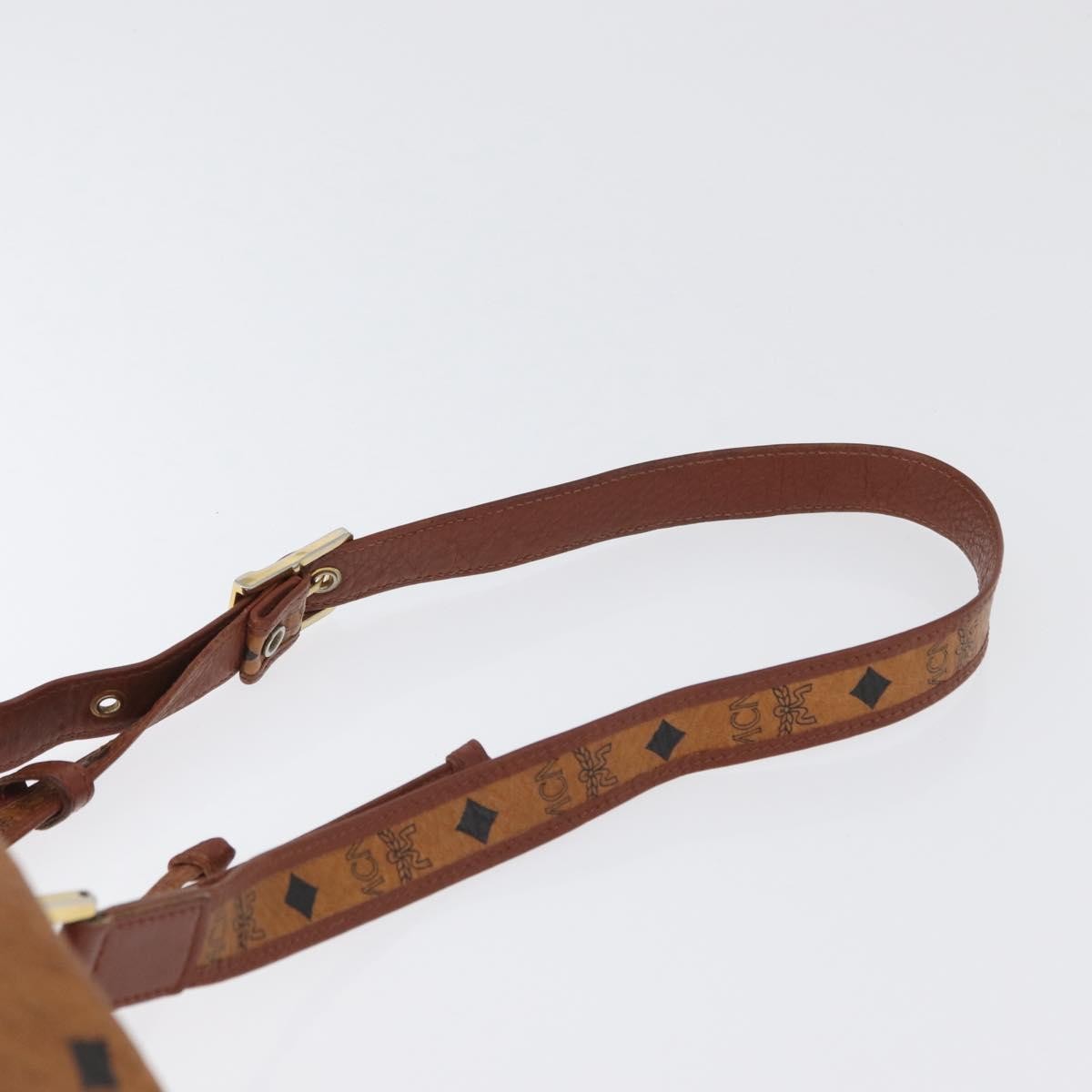 MCM Visetos Canvas Brown Canvas Shoulder Bag Bag (Pre-Owned)