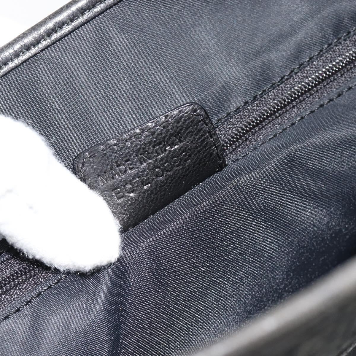 Christian Dior Vintage Open Pocket Diorissimo Canvas Black Canvas Tote Bag Bag (Pre-Owned)
