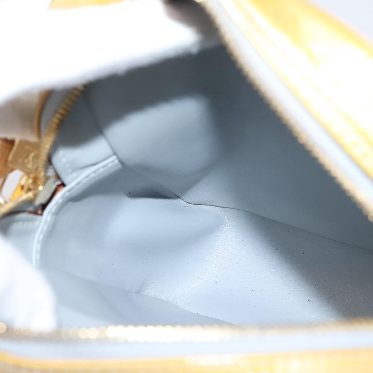 Louis Vuitton Wooster Monogram Vernis Yellow Patent_Leather Handbag (Pre-Owned)