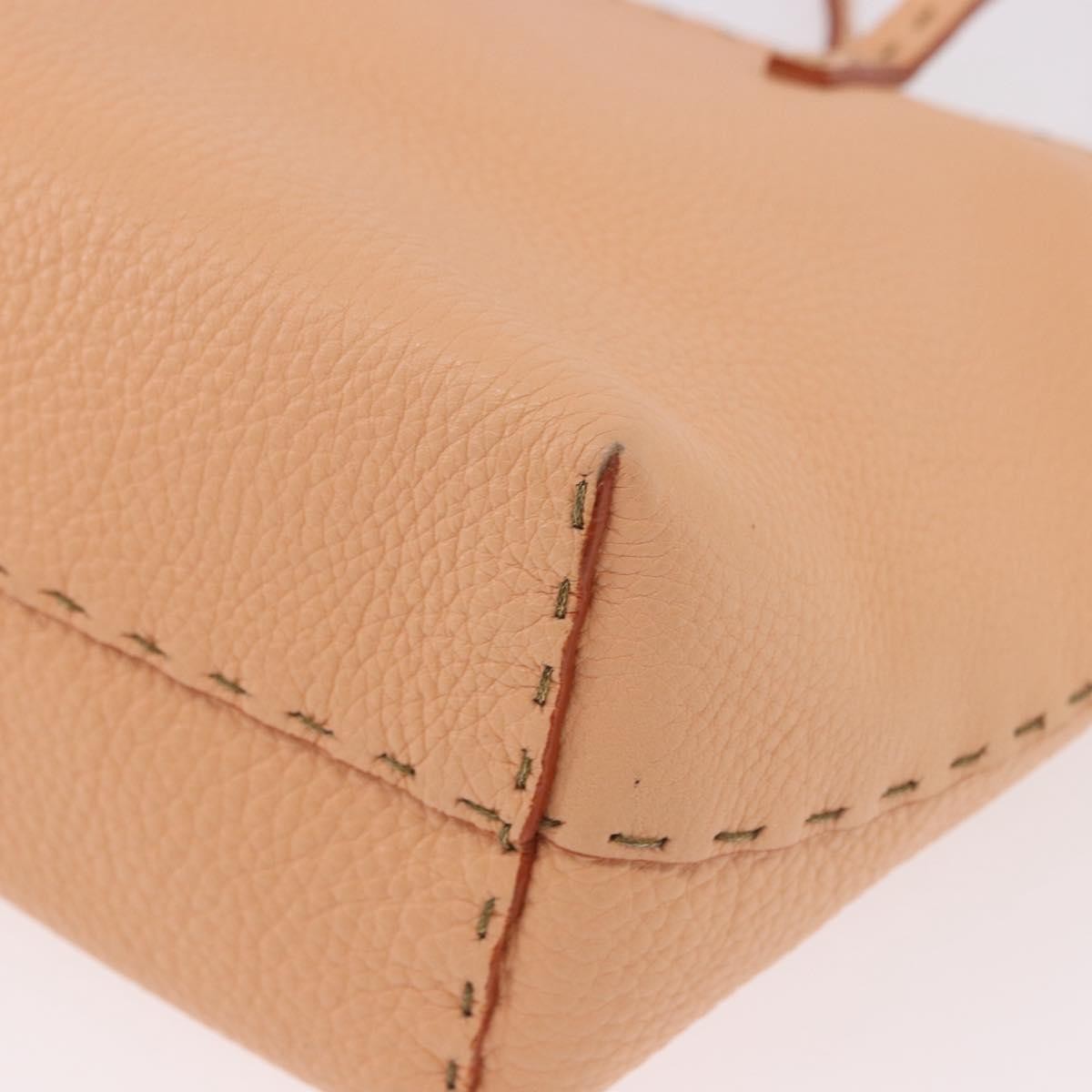 Fendi Selleria Carla Leather Orange Leather Tote Bag Bag (Pre-Owned)