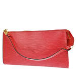 Louis Vuitton Pochette Accessoires Red Leather Clutch Bag (Pre-Owned)
