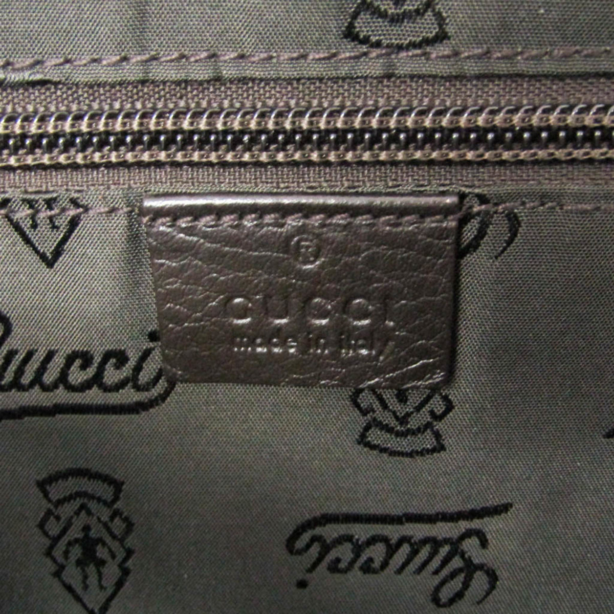 Gucci Convertible Guccissima Leather Brown Leather Briefcase Bag (Pre-Owned)
