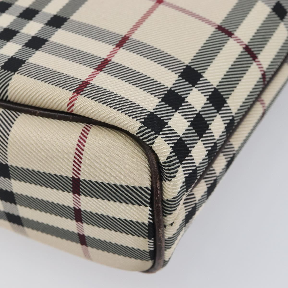 Burberry Nova Check Nova Check Canvas Beige Canvas Handbag (Pre-Owned)