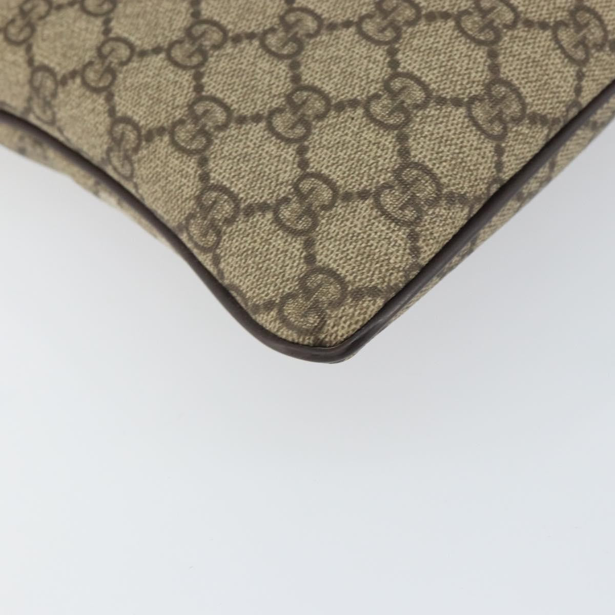 Gucci Zip Top Messenger Gg Coated Canvas Beige Pvc Shoulder Bag Bag (Pre-Owned)
