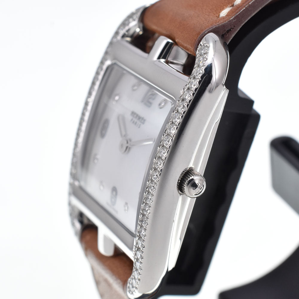 Hermes Cape Cod Double Tour Quartz Stainless Steel And Leather Watch (Pre-Owned)