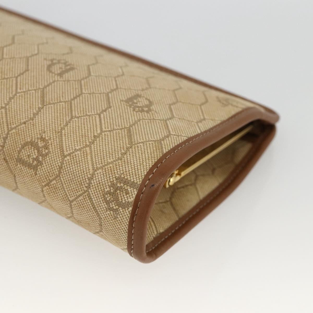 Christian Dior Vintage Honeycomb Clutch Canvas Beige Canvas Clutche & Pouche Bag (Pre-Owned)
