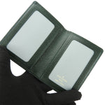 Louis Vuitton Porte Carte Double Green Leather Wallet  (Pre-Owned)