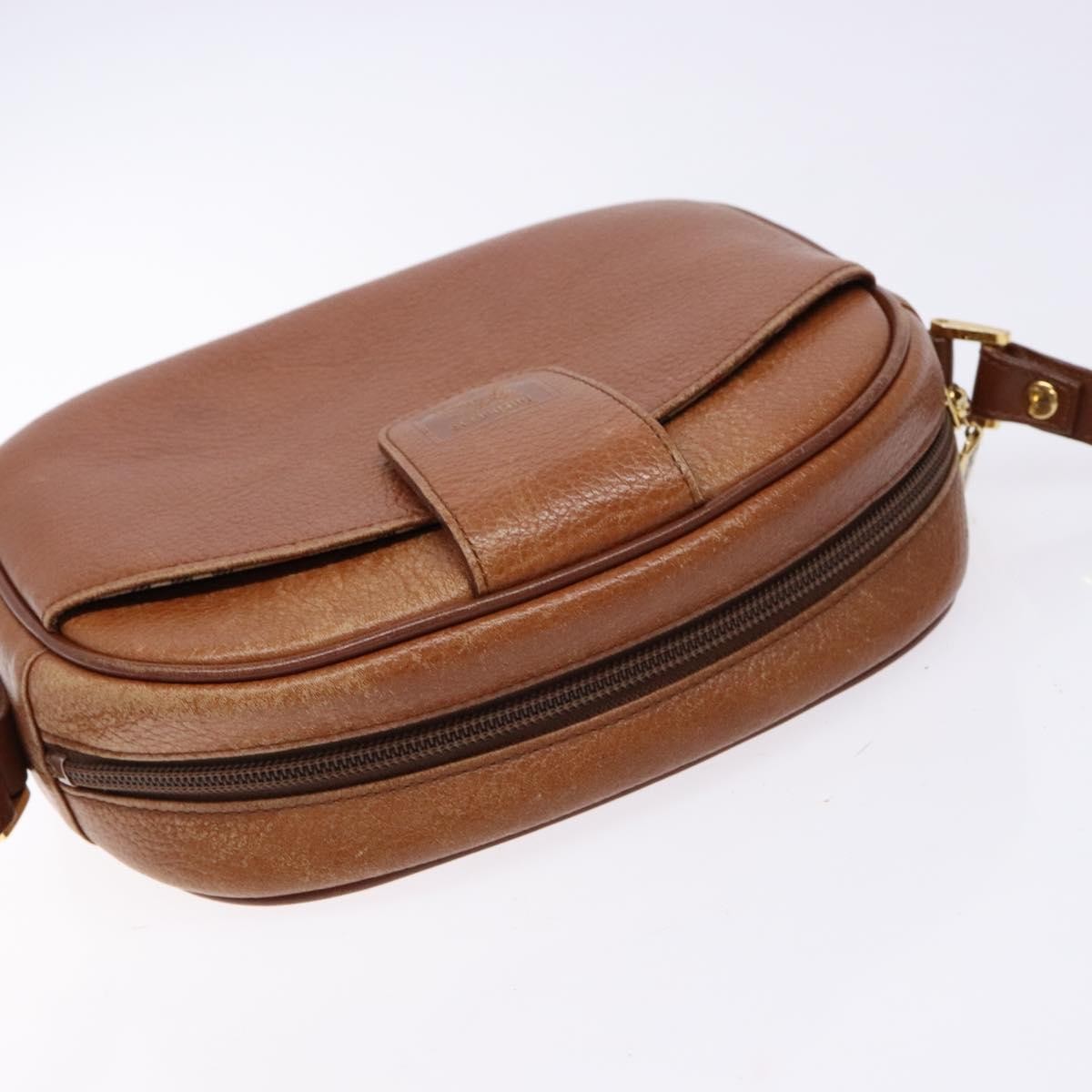 Burberry Shoulder Leather Brown Leather Shoulder Bag Bag (Pre-Owned)