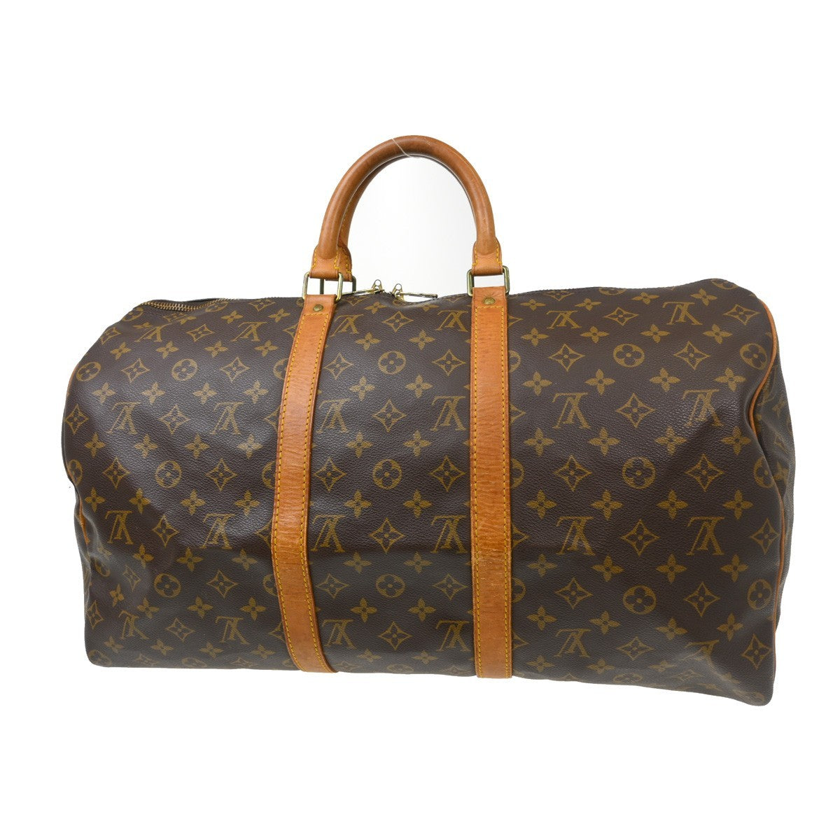 Louis Vuitton Keepall Monogram Canvas Brown Canvas Travel Bag Bag (Pre-Owned)
