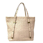 Bottega Veneta Intrecciato Beige Leather Handbag (Pre-Owned)