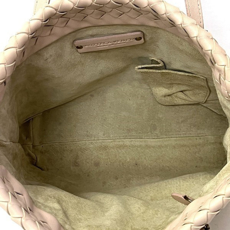 Bottega Veneta Intrecciato Beige Leather Handbag (Pre-Owned)