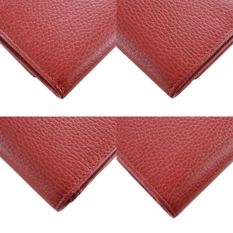 Gucci Gg Marmont Red Leather Wallet  (Pre-Owned)