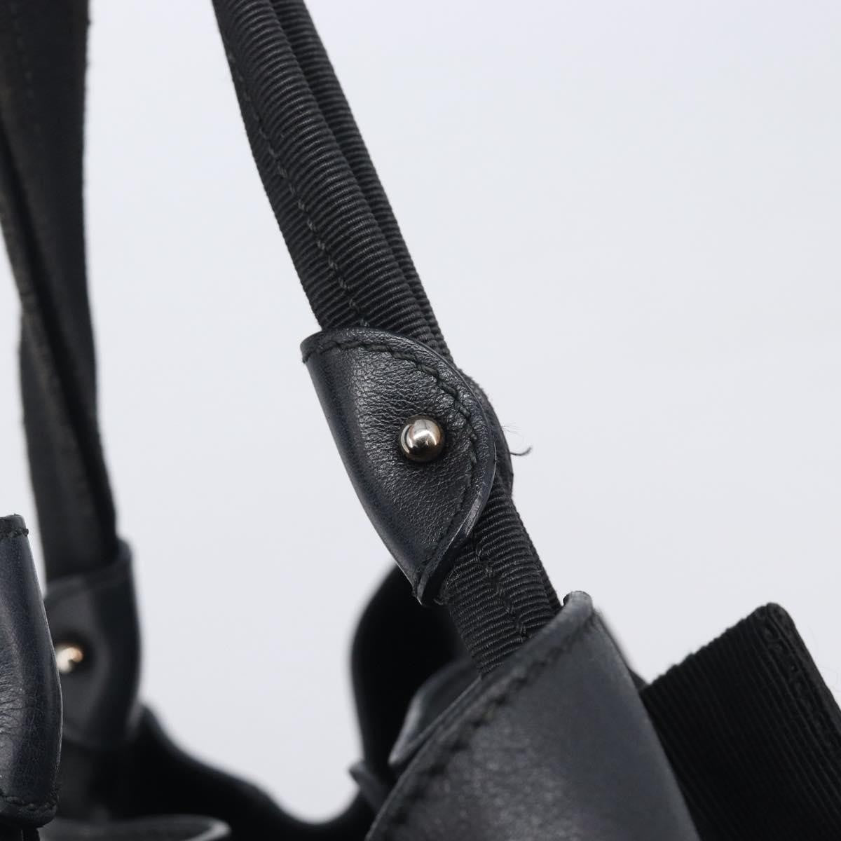 Salvatore Ferragamo Vala Tote Leather Black Leather Tote Bag Bag (Pre-Owned)