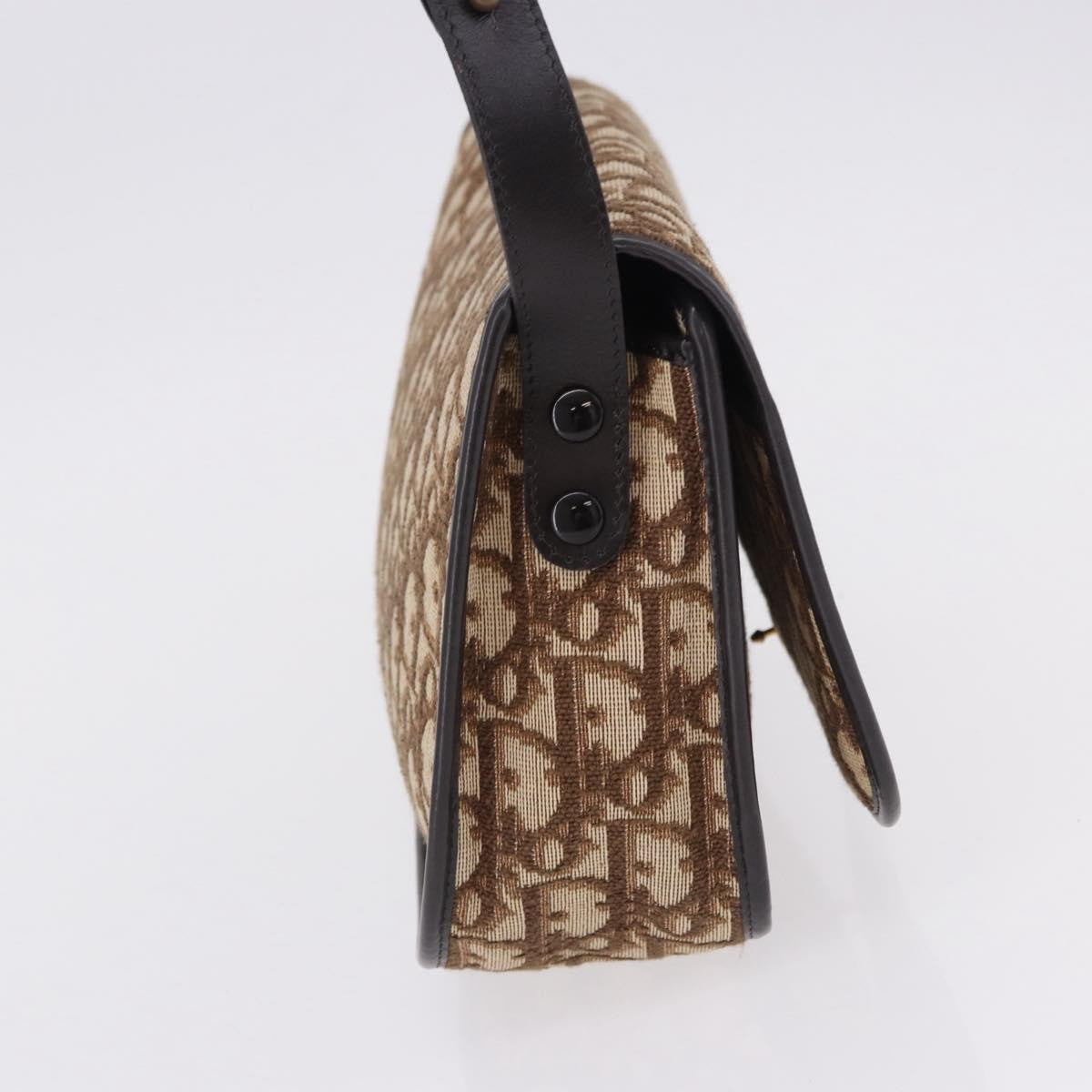 Christian Dior Trotter Shoulder Bag Sequins Beige Canvas Shoulder Bag Bag (Pre-Owned)