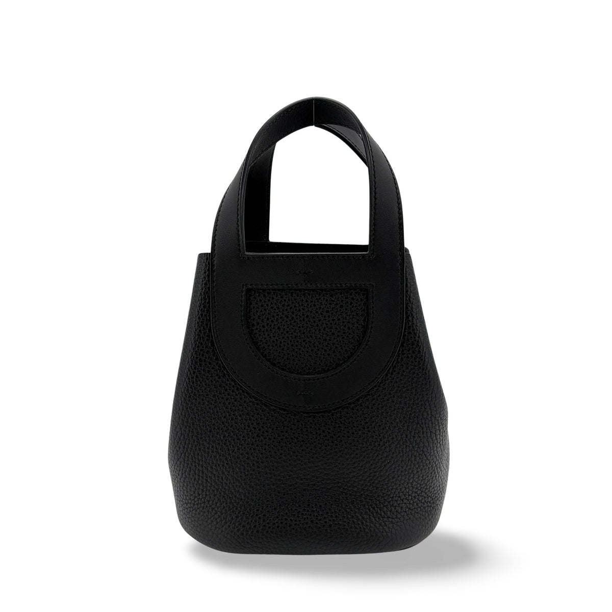 Hermes In-The-Loop Clemence With Swift Black Leather Handbag (Pre-Owned)
