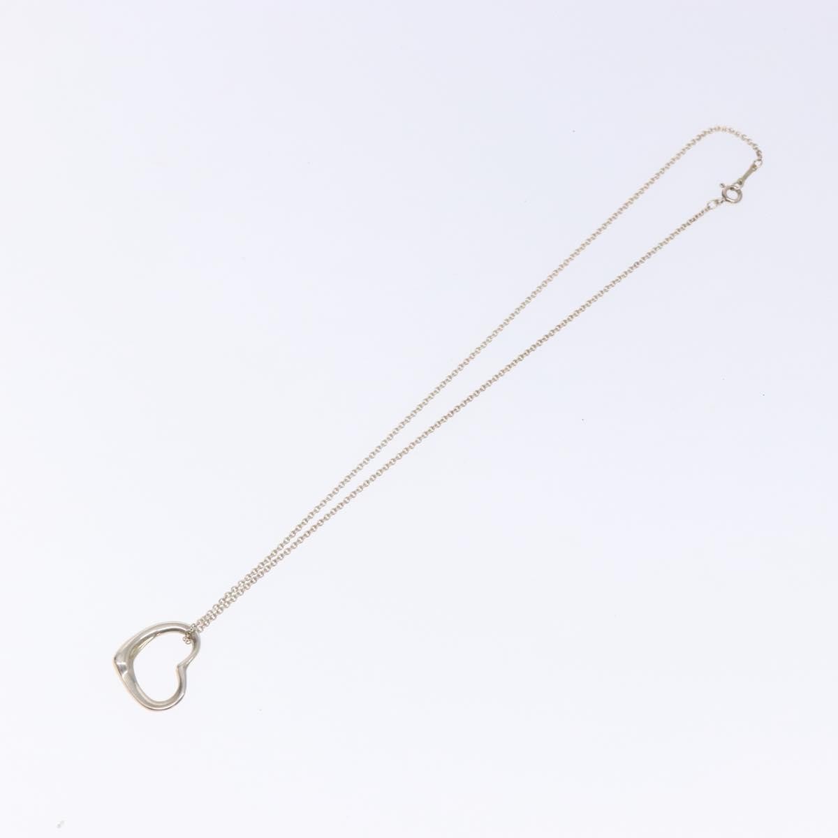 Tiffany & Co. Elsa Peretti Open Heart Pendant Sterling Silver Silver Silver Necklace Jewelry (Pre-Owned)