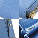 Gucci Micro Guccissima Blue Leather Wallet  (Pre-Owned)