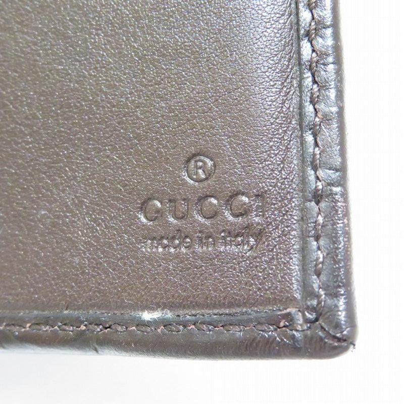 Gucci Micro Guccissima Brown Leather Wallet  (Pre-Owned)